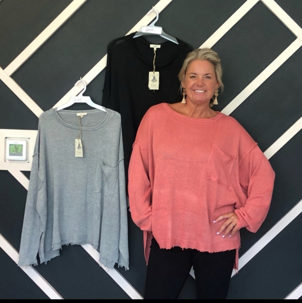 NWT Easel Knit Sweater Gray plus size